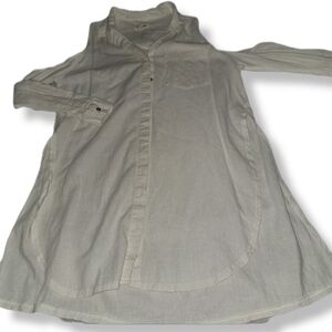Silence and Noise Button Down Cold Shoulder